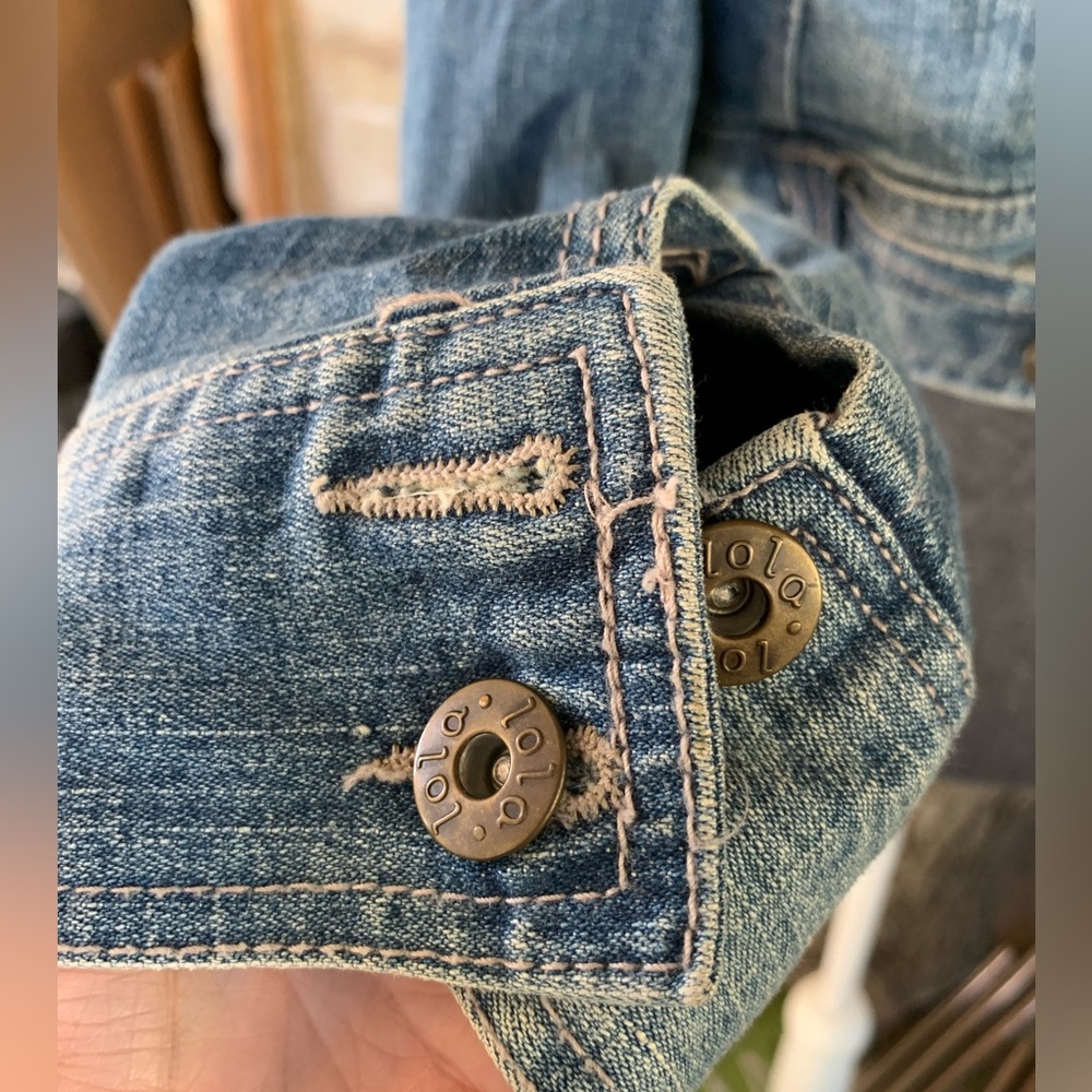 Cropped Front Zip Blue Jean Denim Jacket - Picture 4 of 12